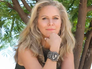 Calleen Cordero Reina Semi-precious Hematite Stone Bracelet | Sculpted Bracelets
