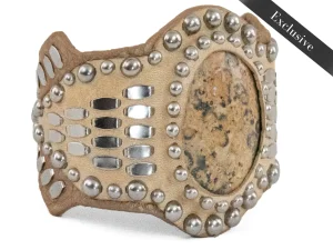 Calleen Cordero Reina Semi-precious Leopard Skin Stone Bracelet | Sculpted Bracelets