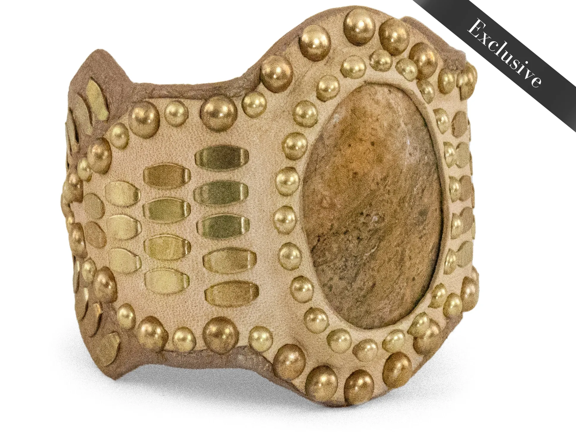 reina_semiprecious_mexica_0.webp Calleen Cordero Reina Semi-precious Mexican Crazy Lace Stone Bracelet | Sculpted Bracelets