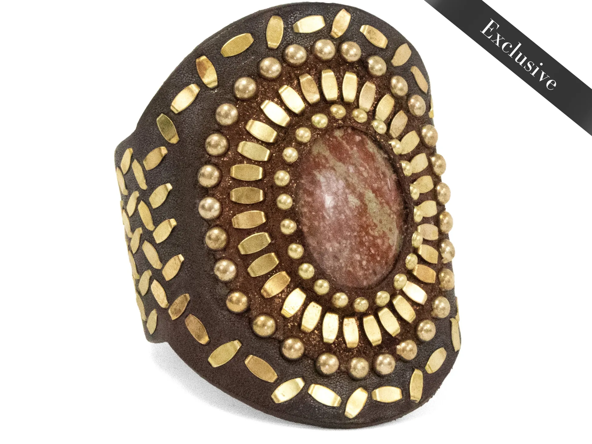 rocal_semiprecious_epidot_0-2.webp Calleen Cordero Rocal Semi-precious Epidote Stone Cuff | Sculpted Bracelets