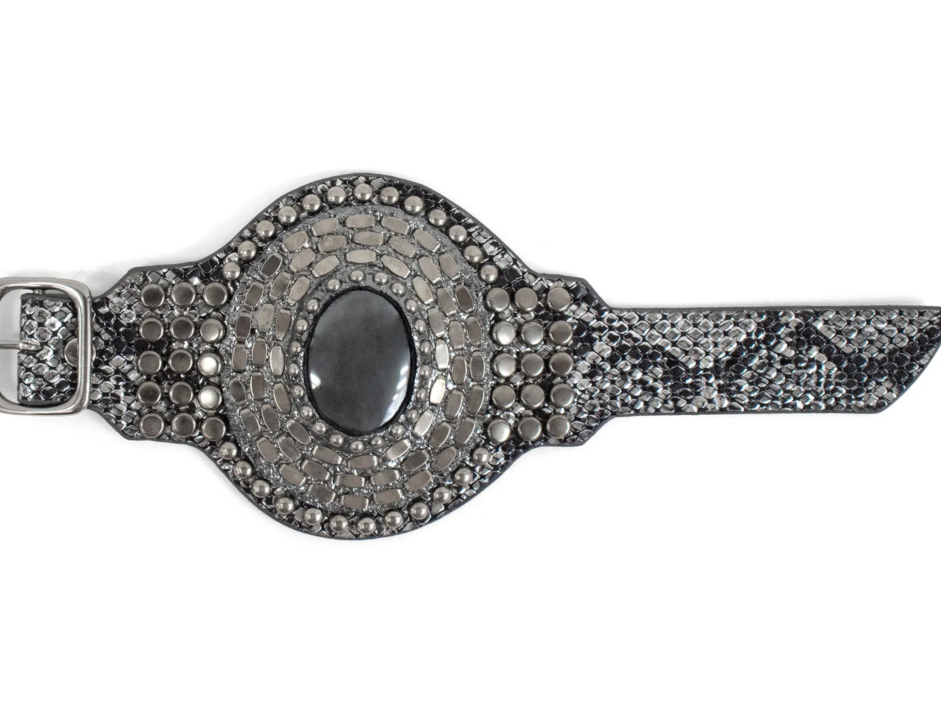 rocal_semiprecious_hemati_1.webp Calleen Cordero Rocal Semi-precious Hematite Stone Cuff | Sculpted Bracelets