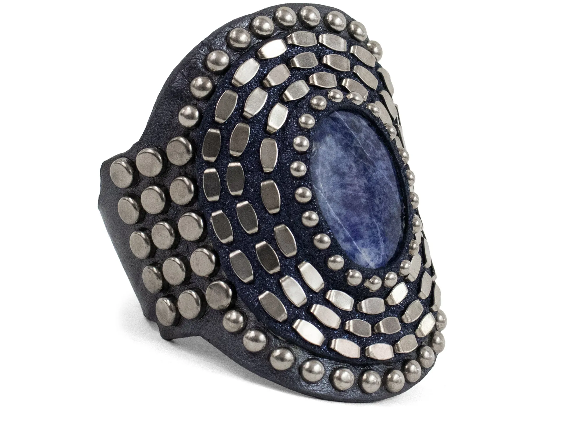 rocal_semiprecious_lolite_0.webp Calleen Cordero Rocal Semi-precious Lolite Stone Cuff | Sculpted Bracelets