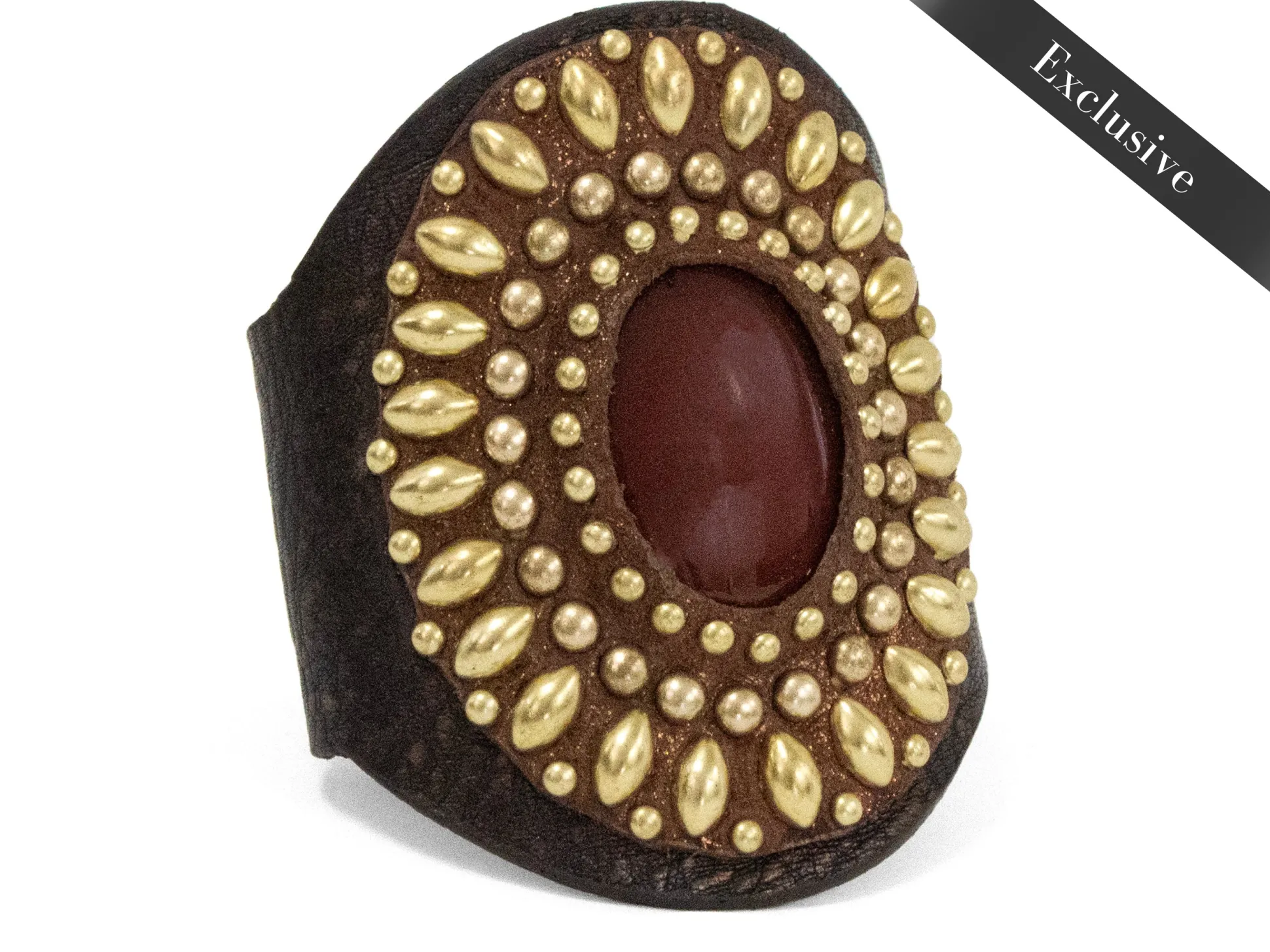 rocal_semiprecious_red_ja_0.webp Calleen Cordero Rocal Semi-precious Red Jasper Stone Cuff | Sculpted Bracelets