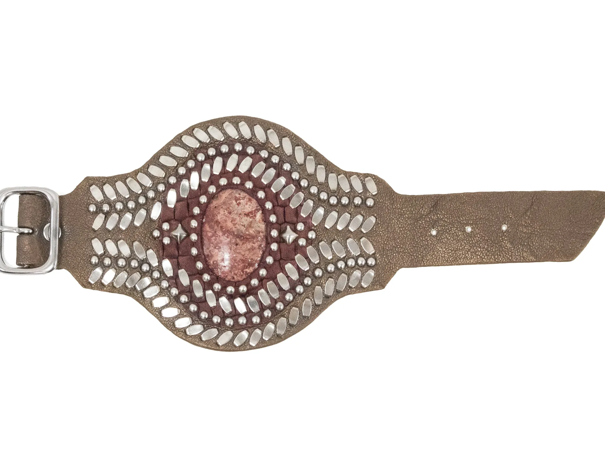 rocal_semiprecious_red_ob_1.webp Calleen Cordero Rocal Semi-precious Red Obsidian Stone Cuff | Sculpted Bracelets