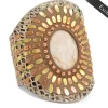 Calleen Cordero Rocal Semi-precious Riverstone Cuff | Sculpted Bracelets