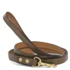 Calleen Cordero Simple Dog Leash - Bronze Pearl Cracked Leather | Leashes