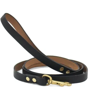 Calleen Cordero Simple Dog Leash - Black Leather | Leashes